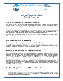 American Assistance to Israel: Points to