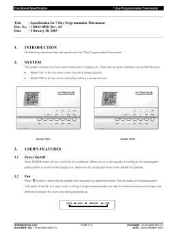1. INTRODUCTION The following describes the brief specification of