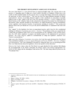 THE PRIORITY DEVELOPMENT ASSISTANCE FUND (PDAF) The