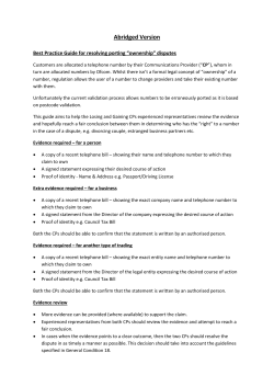 Appendix K-BPG-Number Ownership-Dispute Resolution-v1