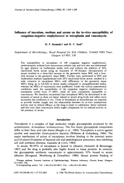 Influence of inoculum, medium and serum on the in