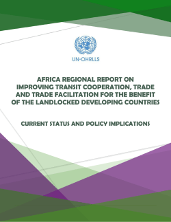 africa regional report on improving transit - UN