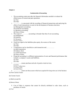 1. The accounting system provides the financial information