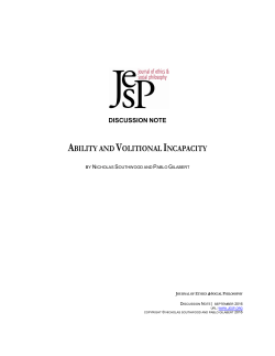 Ability and Volitional Incapacity