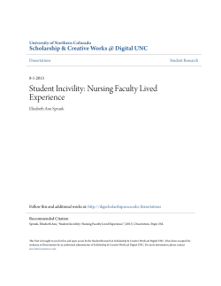 Student Incivility: Nursing Faculty Lived Experience