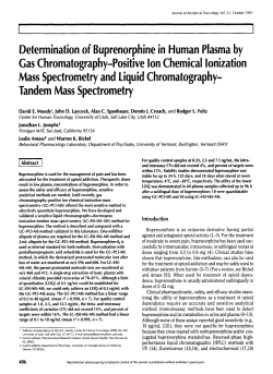 Determination of Buprenorphine in Human Plasma by Gas