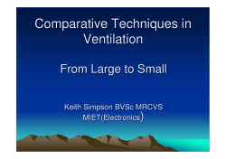 Comparative Techniques in Ventilation