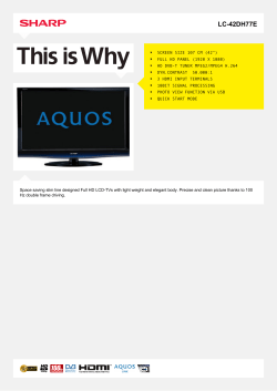 LC-42DH77E - LC42DH77E - LCD TV 37 - 42 inch