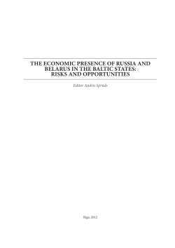 the economic presence of russia and belarus in the baltic states