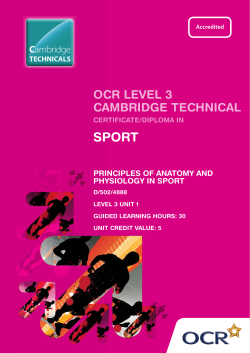 Principles of anatomy and physiology in sport
