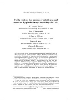 On the emotions that accompany autobiographical memories