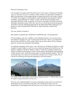 Physical Volcanology Class: I am currently in Ecuador and the first