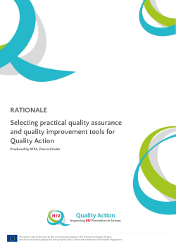 RATIONALE Selecting practical quality assurance