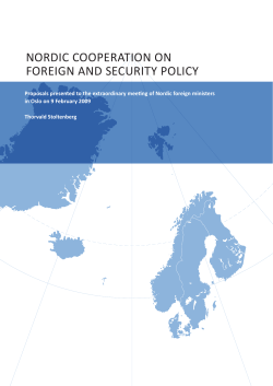 nordic cooperation on foreign and security policy