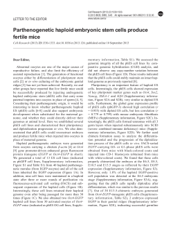 Parthenogenetic haploid embryonic stem cells produce