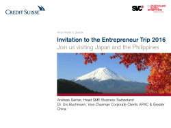 Invitation to the Entrepreneur Trip