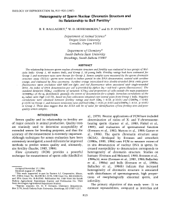 Heterogeneity of Sperm Nuclear Chromatin Structure and Its