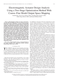 Electromagnetic Actuator Design Analysis Using a Two