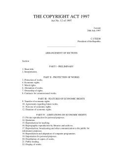 the copyright act 1997 - National Computer Board