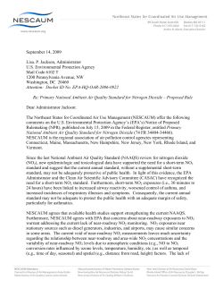 Proposed Rule on Primary NAAQS for Nitrogen Dioxide