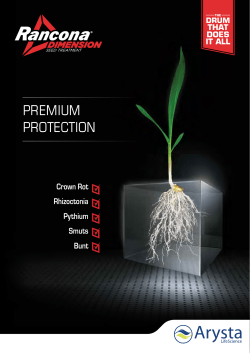 Rancona Dimension BROCHURE - Arysta LifeScience Australia