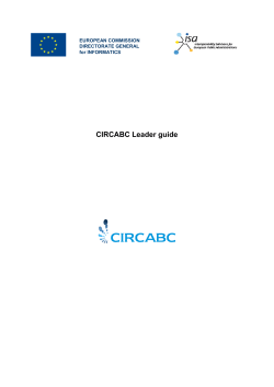 CIRCABC Leader guide