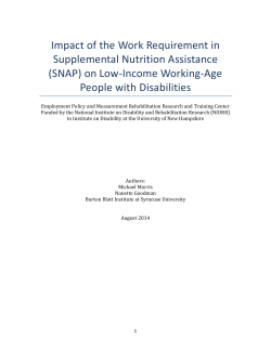 SNAP - Research on Disability