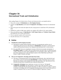 International Trade and Globalization