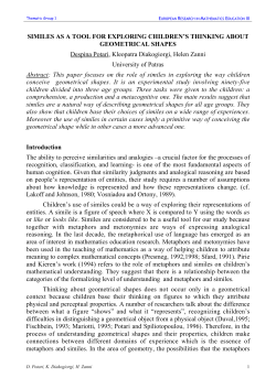 SIMILES AS A TOOL FOR EXPLORING CHILDREN`S THINKING