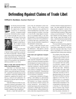 Defending Against Claims of Trade Libel