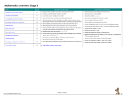 Mathematics overview: Stage 2