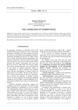 THE LANDSCAPES OF TOURISM SPACE