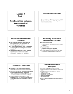 Lesson 4 Part 1 Relationships between two numerical variables