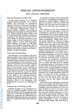 special announcements