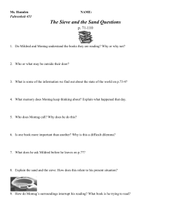 The Sieve and the Sand Questions