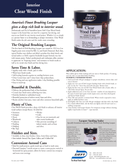 Deft CWF Catalogue sheet