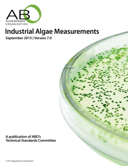 Industrial Algae Measurements, Version 7.0