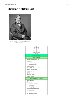 Sherman Antitrust Act