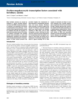 Erythro-megakaryocytic transcription factors associated with