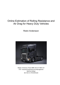 Online Estimation of Rolling Resistance and Air Drag for