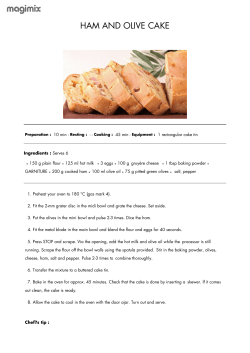 ham and olive cake