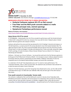 Midseason Updates from The Florida Orchestra