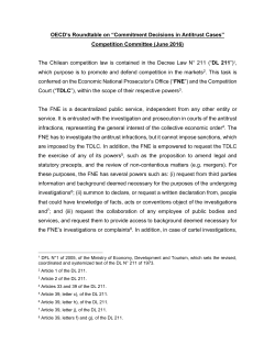 OECD`s Roundtable on &ldquo;Commitment Decisions in Antitrust Cases