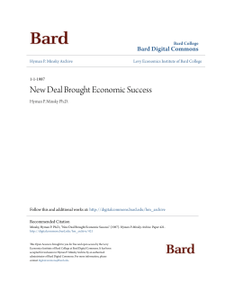 New Deal Brought Economic Success