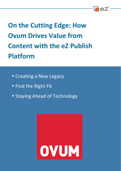 On the Cutting Edge: How Ovum Drives Value from Content with the