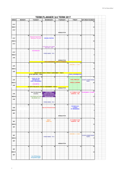 TERM PLANNER 3rd TERM 2017 - St Thomas` Primary School