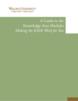 A Guide To The Knowledge Area Modules