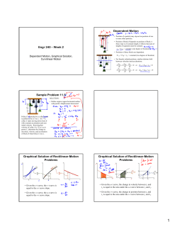 Engr 240 &ndash; Week 2 Dependent Motion Sample Problem 11.5
