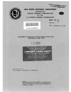 MANAGEMENT OF NOBLE-GAS FISSION