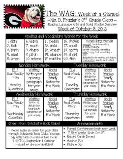 The WAG: Week at a Glance!